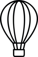 Fototapeta premium one line hot air balloon silhouette 
