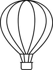Obraz premium one line hot air balloon silhouette 