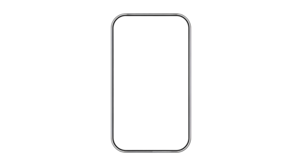 Outline of a Modern Smartphone on Black Background
