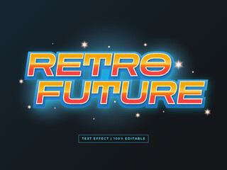 80s Retro Future Text Effect: Neon Glow, Gradient Fill, and Grainy Texture