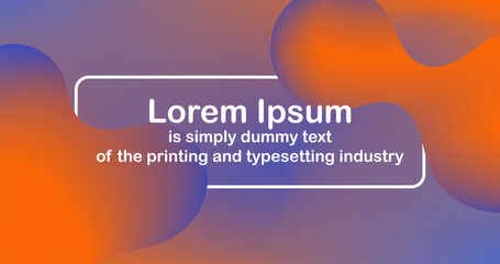 Liquid Mesh Abstract Background with Mock up Text and Orange Purple Vibrant Gradient