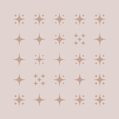 Seamless golden star pattern background