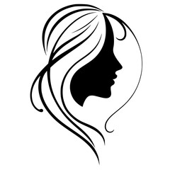 Minimalist beauty logo silhouette