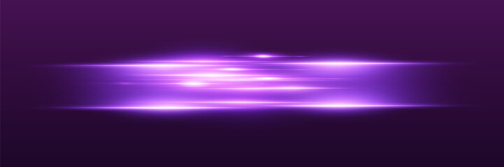 Abstract purple light streaks on dark background