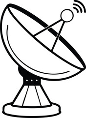 Satellite Dish Vector Illustration