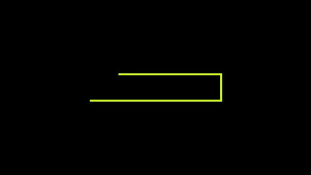 Minimal Lower-Third Box Frame - Simple white outline rectangle animation on a black screen. Ideal for title placement, text reveal, or HUD element display.