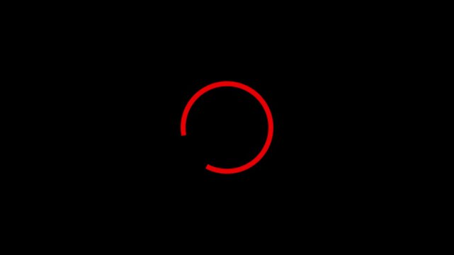 Green Ring Loading Spinner - Minimalist circular progress indicator or preloader animation on a black background. Ideal for UI/UX and buffering graphics.