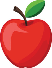 red apple vector illustration