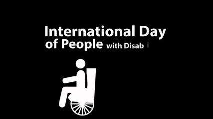 international day of persons with disabilities 4K motion video animation.