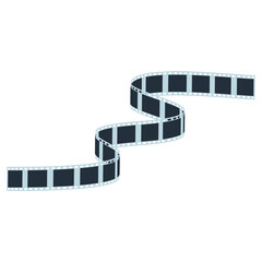 This is a flat cartoon illustration of a film strip reel. Perfect for movie and entertainment themed projects.
