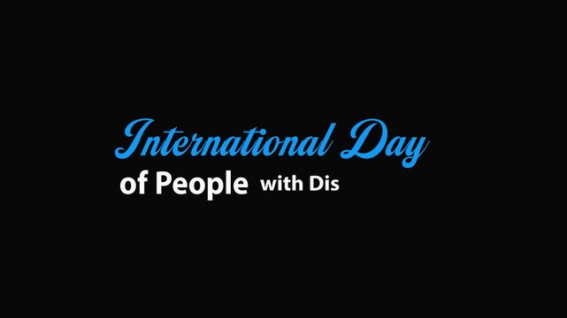 international day of persons with disabilities 4K motion video animation.