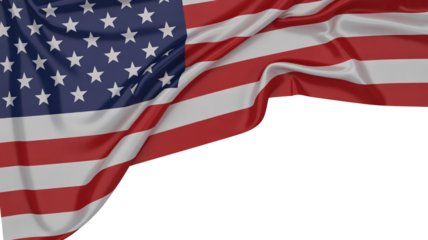 American flag waving background patriotic usa flag independence day image isolated on transparent background