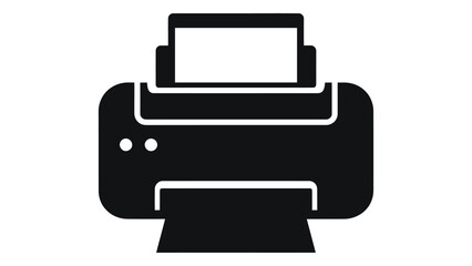 Simple black inkjet printer icon