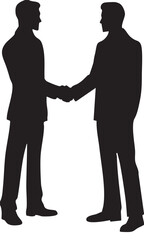Vector of Two Businessmen Shaking Hands