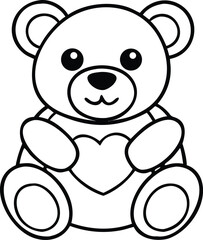 teddy bear coloring pages (9).eps