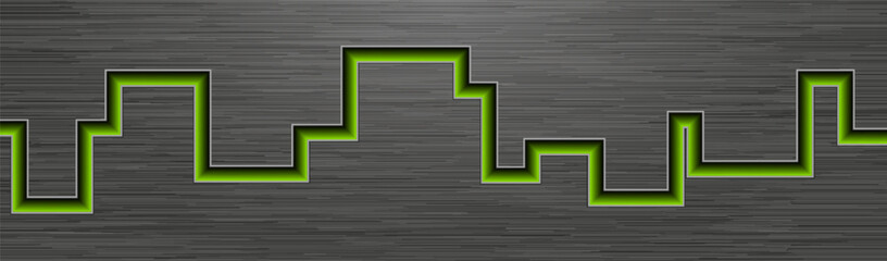 Dark background with luminous neon strip
