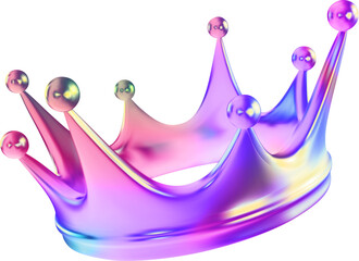 3d Iridescent Holographic Crown