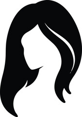 woman hairstyle logo silhouette