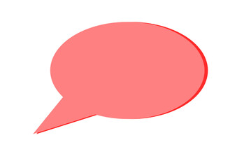Red speech bubble icon for chat, communication, and social media design