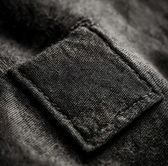 Explore the intricate details of a rugged, dark denim pocket for authentic fashion and textile designs