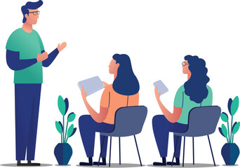 illustration of business presentation