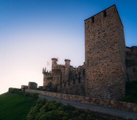 views of the Ponferrada castle, El Bierzo region, province of Leon