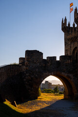 views of the Ponferrada castle, El Bierzo region, province of Leon