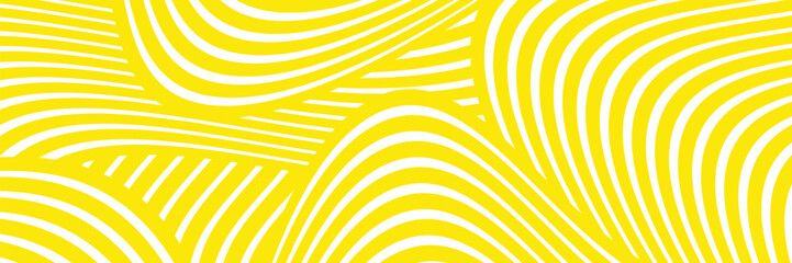 Yellow and white pasta background, abstract geometric pattern of spaghetti. modern illustration.