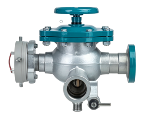 Industrial fluid control valve with handwheel