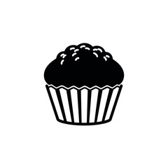 Muffin Icon Silhouette Vector