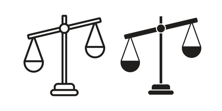 Compare icon vector with glyph style. Stroke liner icons