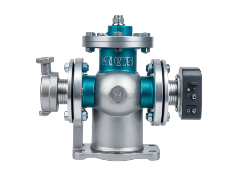 Industrial flow control valve with sensors