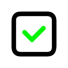Simple Empty Checkbox Icon for Tasks and To Do Lists Line Art Vector illustration