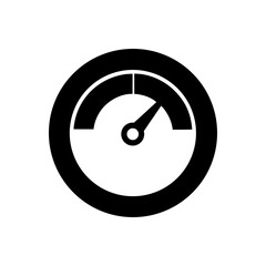 Minimal Air Pressure Gauge Engineering Instrument Icon Line Art Vector illustration