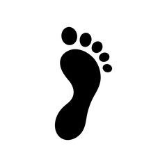 Minimal Walking Footstep Travel and Adventure Symbol Icon Line Art Vector illustration