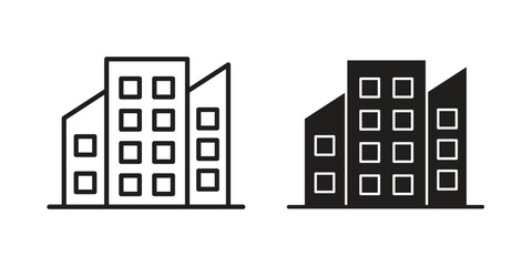 Fototapeta premium Enterprise icon vector with glyph style. Stroke liner icons