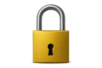 Gold padlock securing data, privacy, and access, symbolizing digital safety, protection, and restricted information