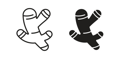 Ginger icon vector with glyph style. Stroke liner icons
