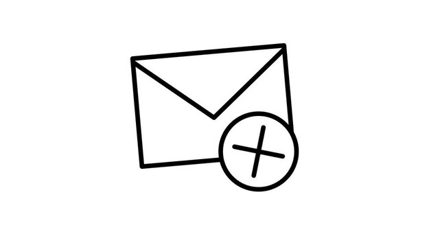 Add new email message animated icon loop