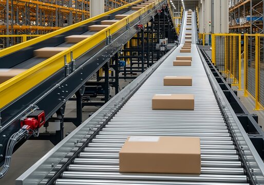 Automated systems ensuring rapid parcel sorting and efficient delivery for peak Cyber Monday e-commerce demands