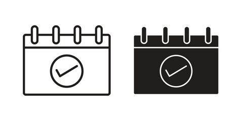 Reservation icon vector with glyph style. Stroke liner icons