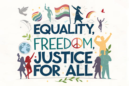 Equality, Freedom, and Justice for All – Creative Human Rights Day Poster Design