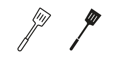 Spatula icon vector with glyph style. Stroke liner icons