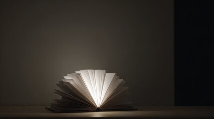 Illuminated Open Book Symbolizing Knowledge and Celebration