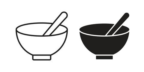 Stew icon vector with glyph style. Stroke liner icons