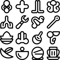 Minimal Nature Icons – Abstract Botanical Symbols