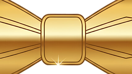 Elegant gold bow tie with subtle shine, symbolizing luxury and celebration.