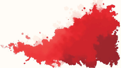 Red watercolor splash background for design, textures, and creative projects. Red watercolor art. 