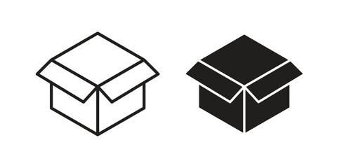 Unpacking icon vector with glyph style. Stroke liner icons