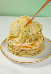 Homemade Layered Pasta with Melted Cheese and Fresh Herbs - Italian Comfort Food Recipe